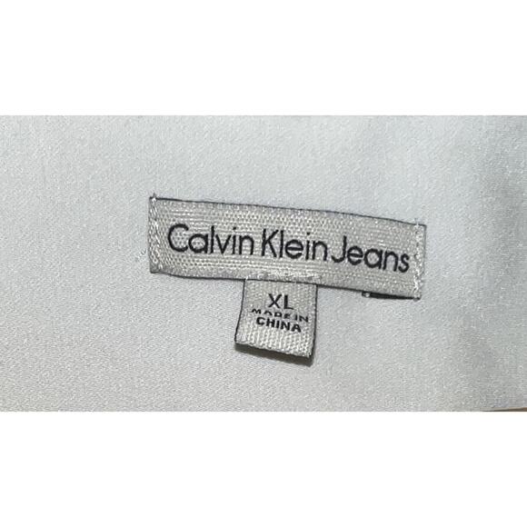 Calvin Klein Women’s V-Neck Zipper Piped Accent Blouse White City Chic Workwear - Picture 6 of 7